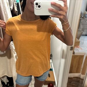 We The Free Mustard Short Sleeve Tee